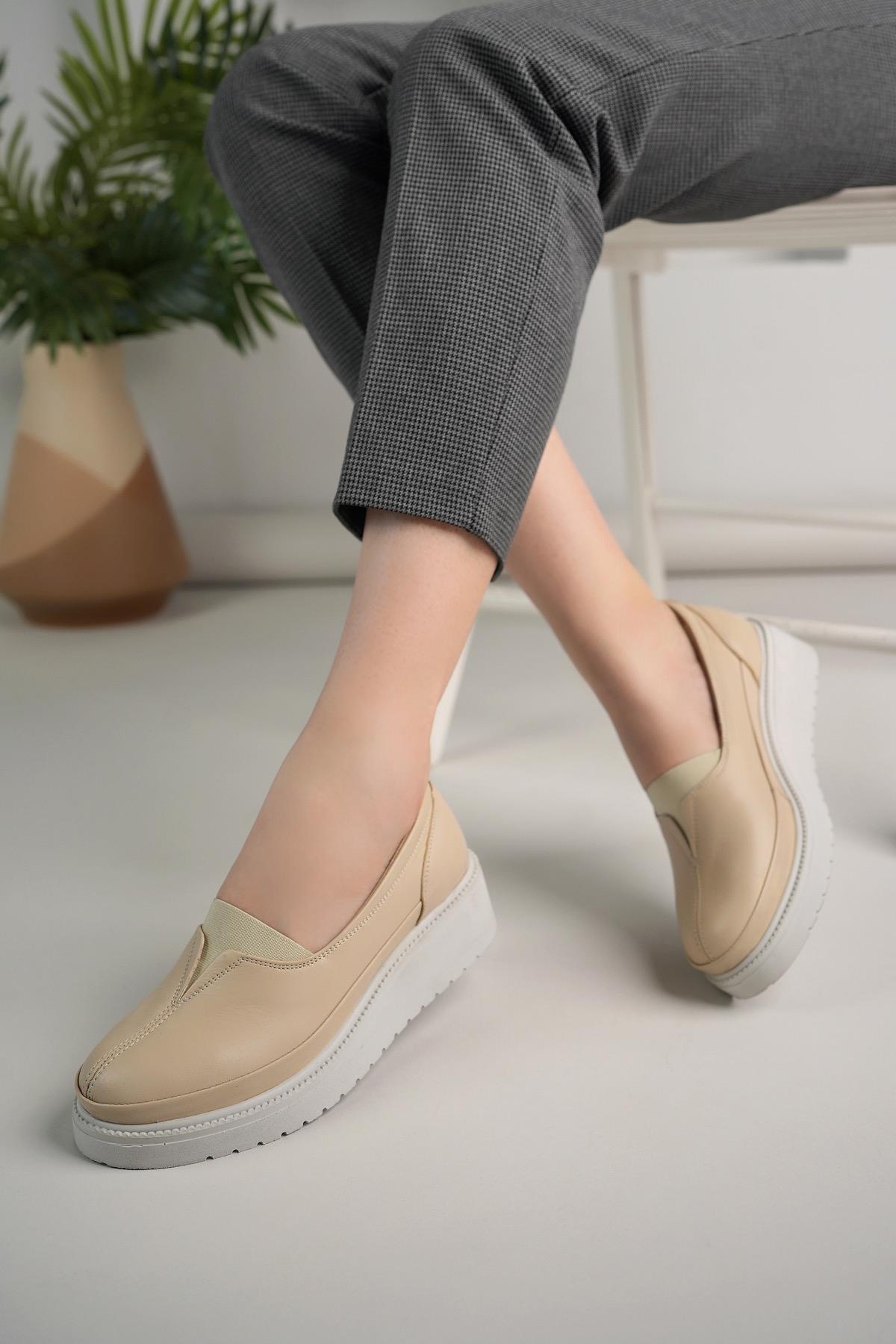 Ortobella Comfort Kadın Siyah Deri Ayakkabı 012-1